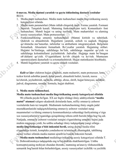 media matnni yaratish va qayta ishlashning dasturiy vositalar — PDF