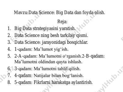data science: big data dan foyda olish — PDF