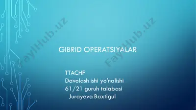 gibrid operatsiya xonasi — PDF