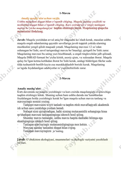 maqola yozishning asosiy qoidalari — PDF