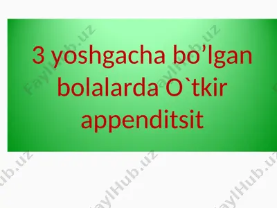 o`tkir appenditsit — PPT