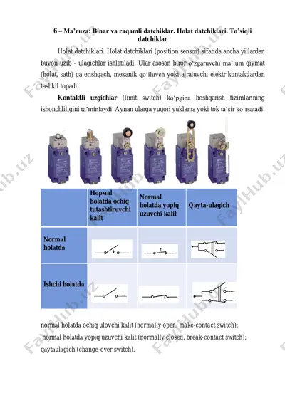 holat datchiklari — PDF