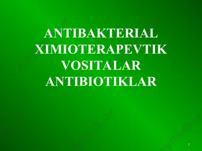 ximioterapevtik vositalar — PPT