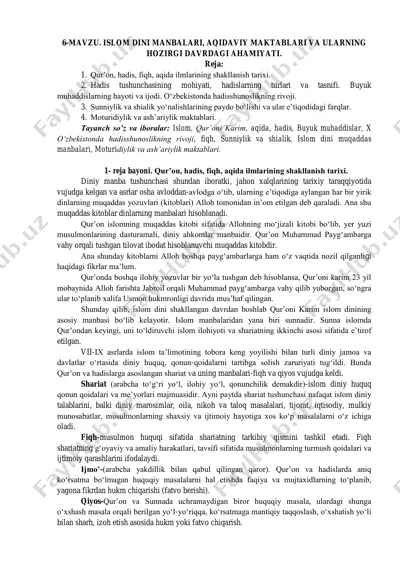 diniy manbalar tarixi — PDF