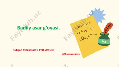 badiiy asar g‘oyasi — PDF
