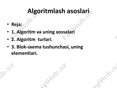 algoritmlash asoslari — PDF