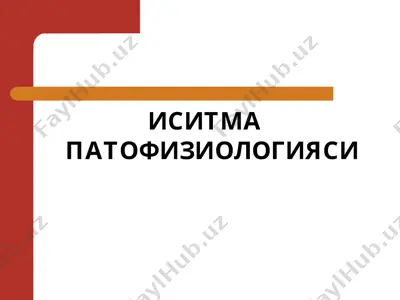 иситма патофизиологияси — PPT
