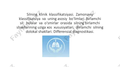 silning klinik klassifikatsiyasi — PDF