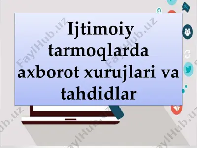 ijtimoiy tarmoqlarda axborot xurujlari va tahdidlar — PDF