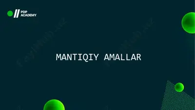mantiqiy amallar — PDF