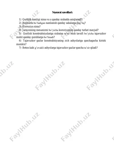 qurilish namligi va koroziya — PDF
