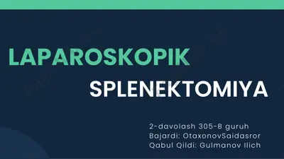 laparoskopik splenektomiya — PDF