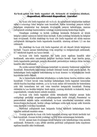 ko‘krak ichi limfa tugunlari sili — PDF