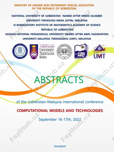 computational models and technologies: abstracts of the uzbekistan-malaysia international conference — PDF