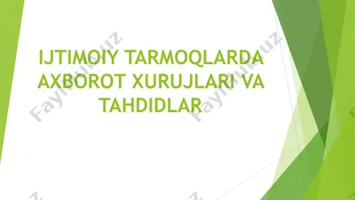 ijtimoiy tarmoqlarda axborot xurujlari va tahdidlar — PDF