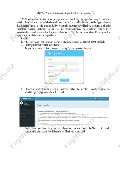 axorot tizimlarini loyixalashtirish va qurish — PDF