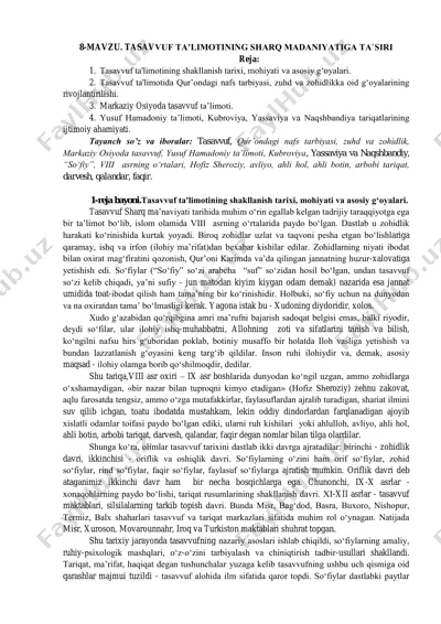 tasavvuf ta'limoti — PDF