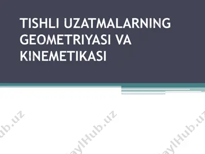 tishli uzatmalar geometriyasi va kinematikasi — PDF