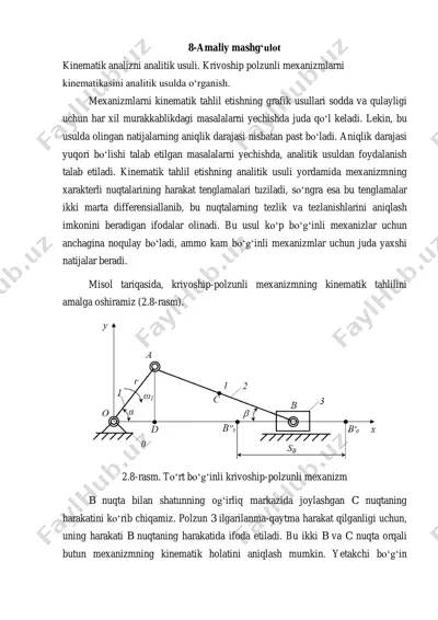 kinematik analizni analitik usuli — PDF