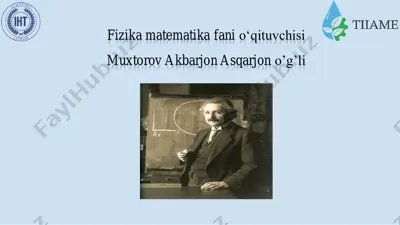 fizika va matematika oʻqitish uchun termo dinamika — PDF