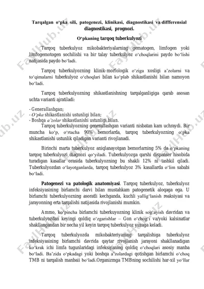 tarqoq tuberkulyozi — PDF