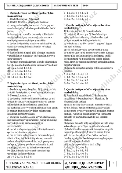 davlat tizimlarining tavsiflari — PDF