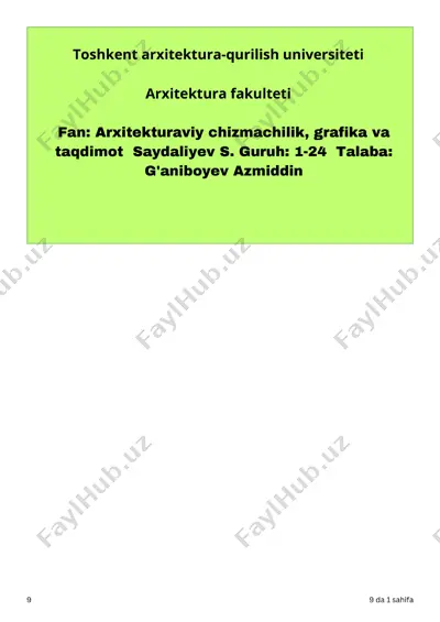 toshkent arxitektura-qurilish universiteti — PDF