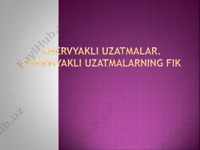 chervyakli uzatmalar — PDF