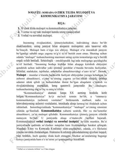 sohada o‘zbek tilida muloqot va kommunikatsiya jarayoni — PDF