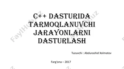 c++ dasturida tarmoqlanuvchi jarayonlarni dasturlash — PDF
