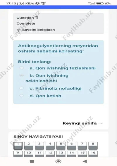 antikoagulyantlarning meyoridan oshishi sababi — PDF