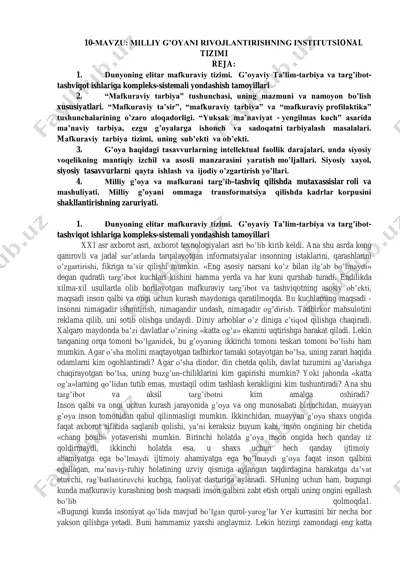 milliy g‘oyani rivojlantirishning institutsional tizimi — PDF