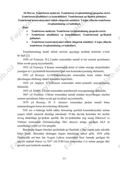 temirbeton mohiyati — PDF