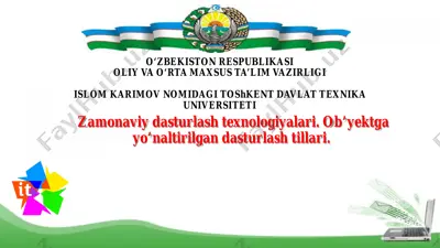 zamonaviy dasturlash texnologiyalari — PDF