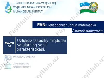 iqtisodchilar uchun matematika — PDF