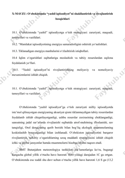yashil iqtisodiyotga o‘tish strategiyasi — PDF