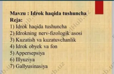 idrok haqida tushuncha — PDF