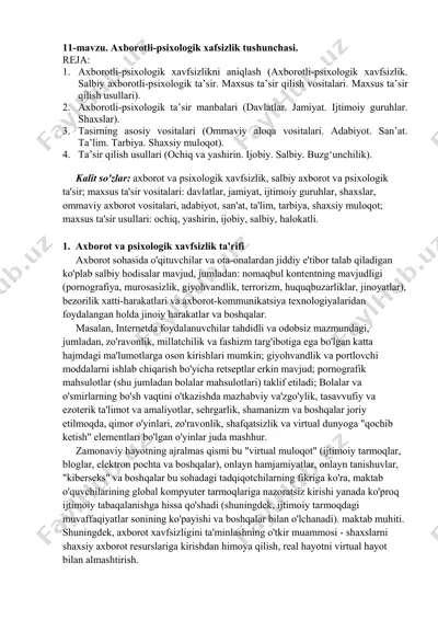 axborotli-psixologik xavfsizlik tushunchasi — PDF