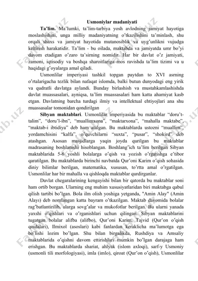 usmoniylar madaniyati — PDF