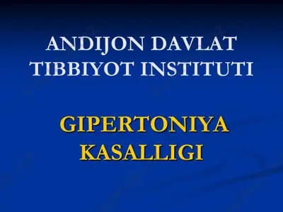 gipertoniya kasalligi — PDF