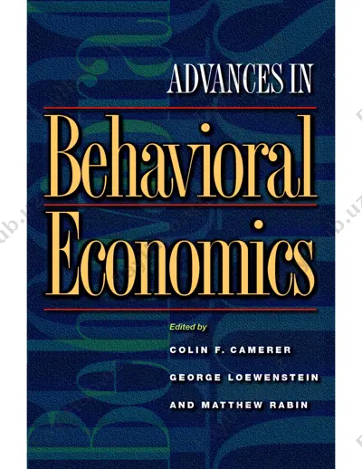 advances in behavioral economics — PDF
