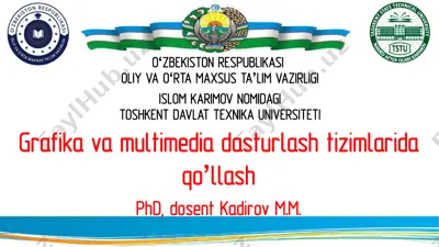 grafika va multimedia dasturlash tizimlarida qo‘llash — PDF
