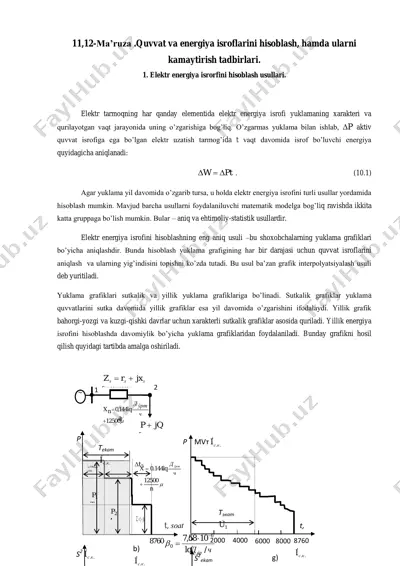 elektr energiya isrofini hisoblash — PDF