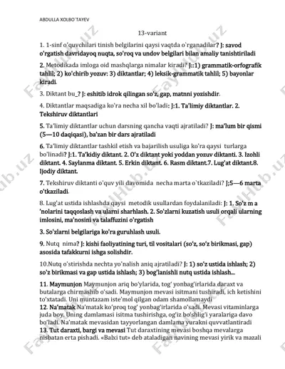 metodikada diktantlar — PDF