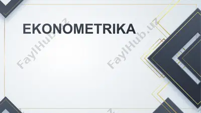 ekonometrika — PDF