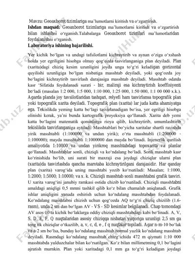 geoaxborot tizimlariga ma’lumotlarni kiritish va o‘zgartirish — PDF