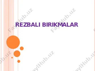 rezbali birikmalar — PDF