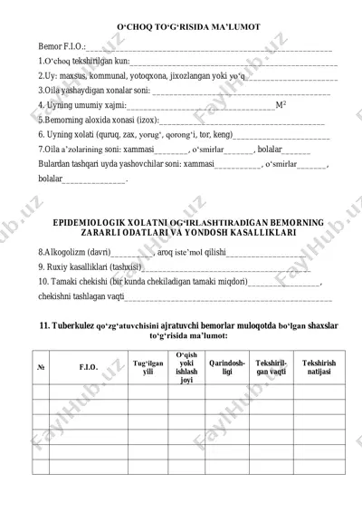 o‘choq to‘g‘risida ma’lumot — PDF
