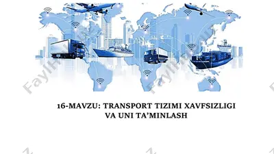 transport tizimi xavfsizligi va uni ta’minlash — PDF