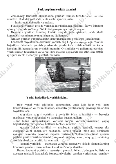 park-bog‘larni yoritish tizimlari — PDF